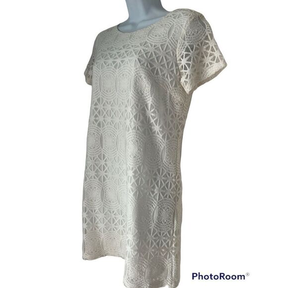 Lulu's Love You For Eternity White Lace Shift Dress S - Picture 2 of 8